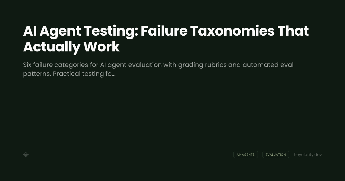 AI Agent Testing: Failure Taxonomies That Actually Work