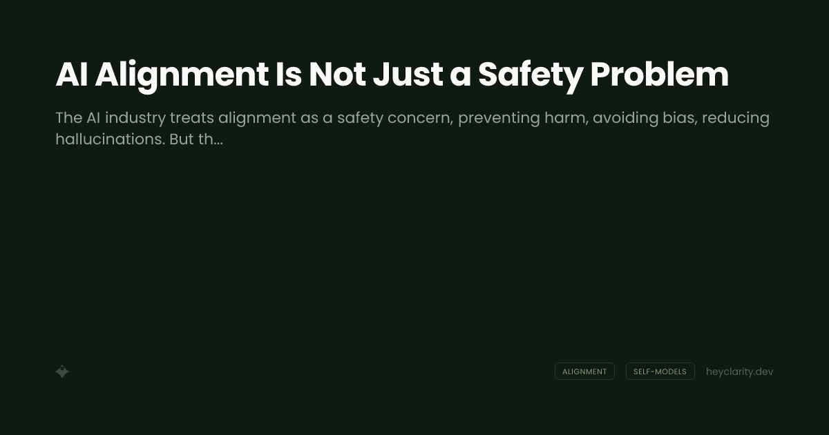 AI Alignment Is Not Just a Safety Problem