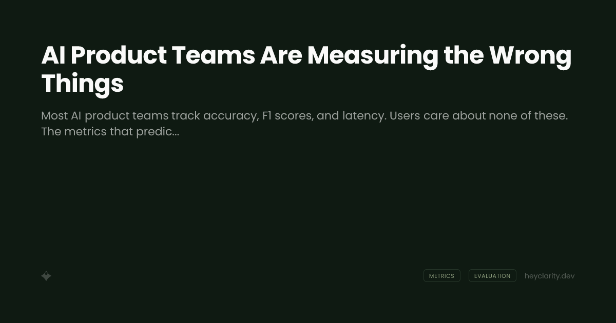 AI Product Teams Are Measuring the Wrong Things