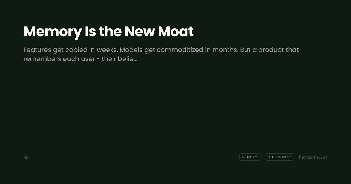 Memory Is the New Moat