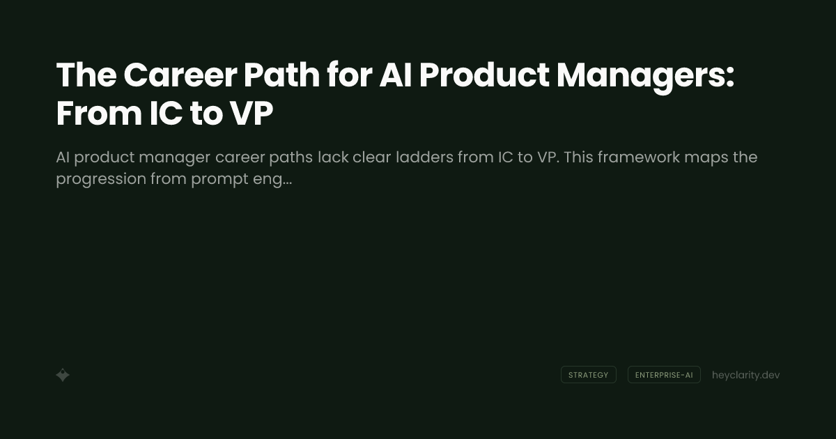 The Career Path for AI Product Managers: From IC to VP