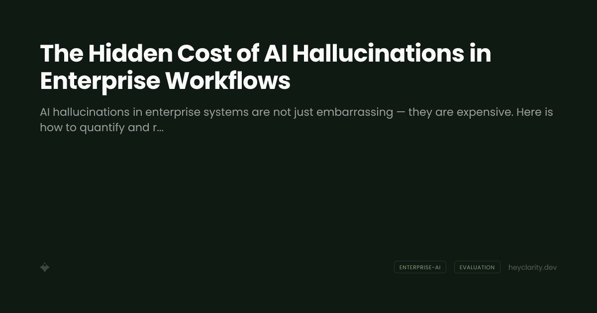 The Hidden Cost of AI Hallucinations in Enterprise Workflows